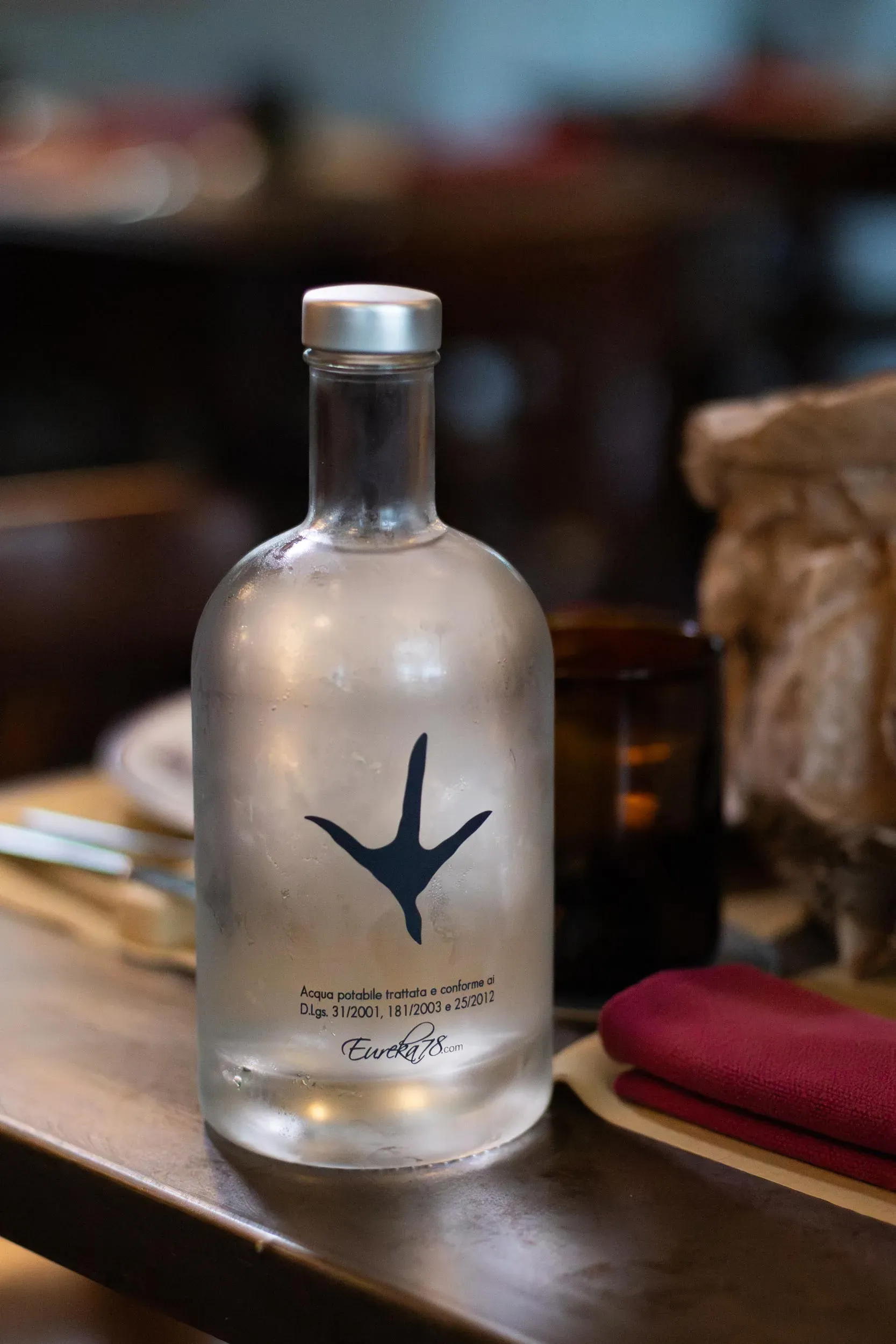 Osteria del Gallo Ardito Branded Water Bottle | Carlotta Bacchini
