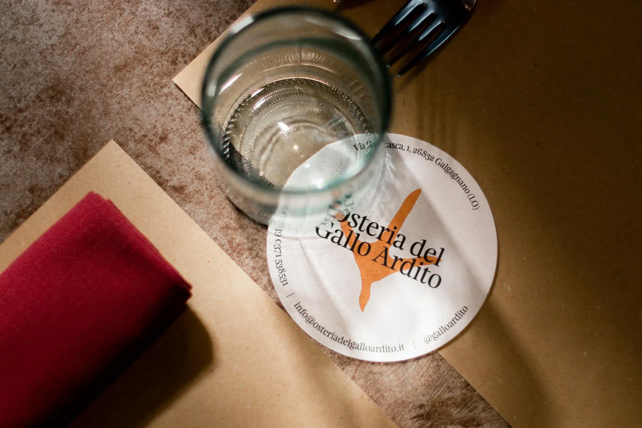 Osteria del Gallo Ardito Coaster | Carlotta Bacchini