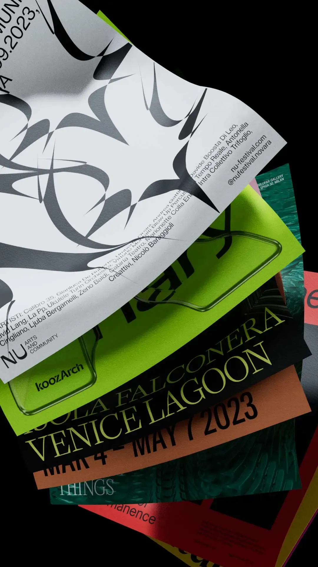 Animated 3D poster designs created for Studio Vedèt’s new identity and digital storytelling. | Carlotta Bacchini