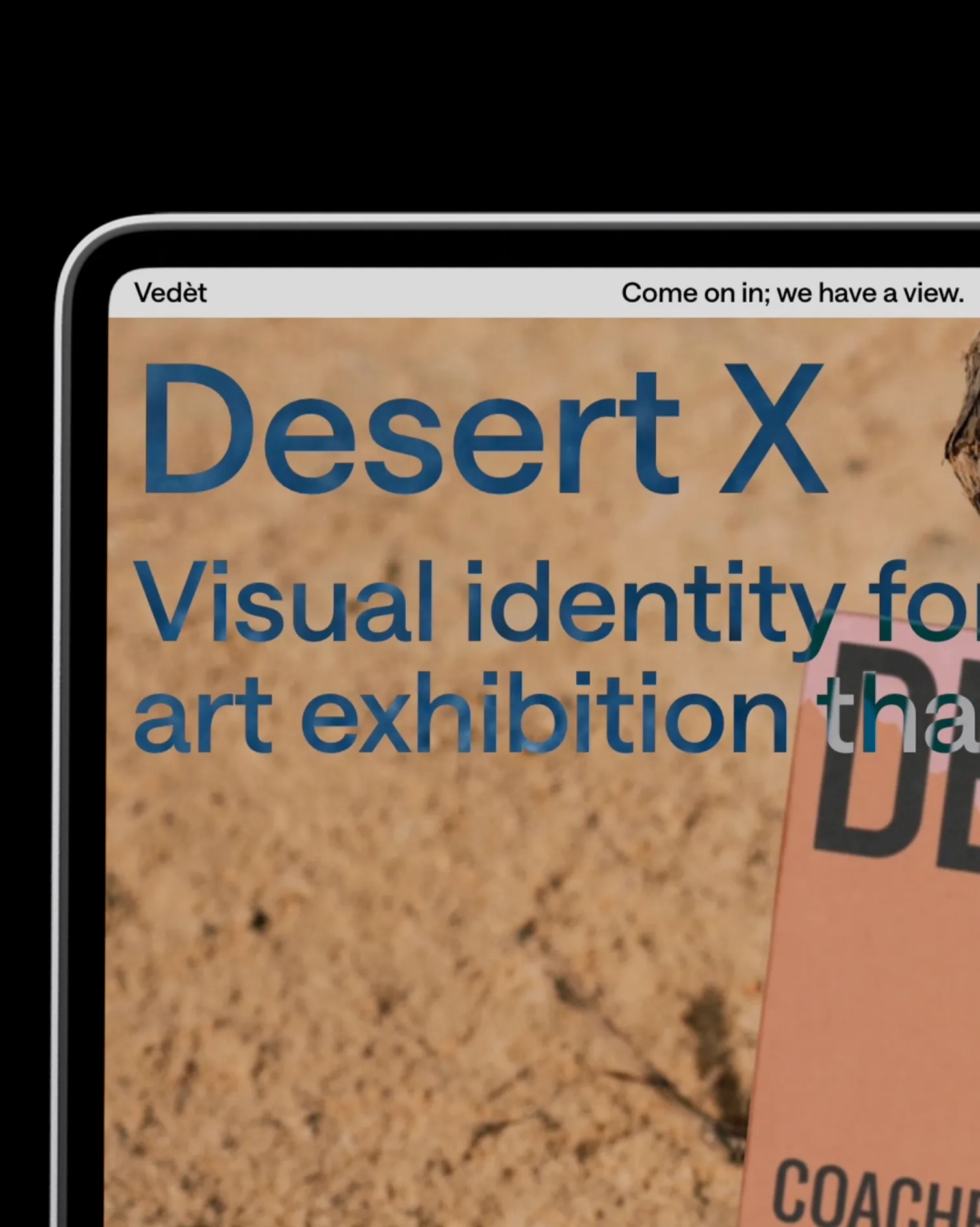 Close-up of the Studio Vedèt site interface, highlighting the interplay between typography and layout details.| Carlotta Bacchini