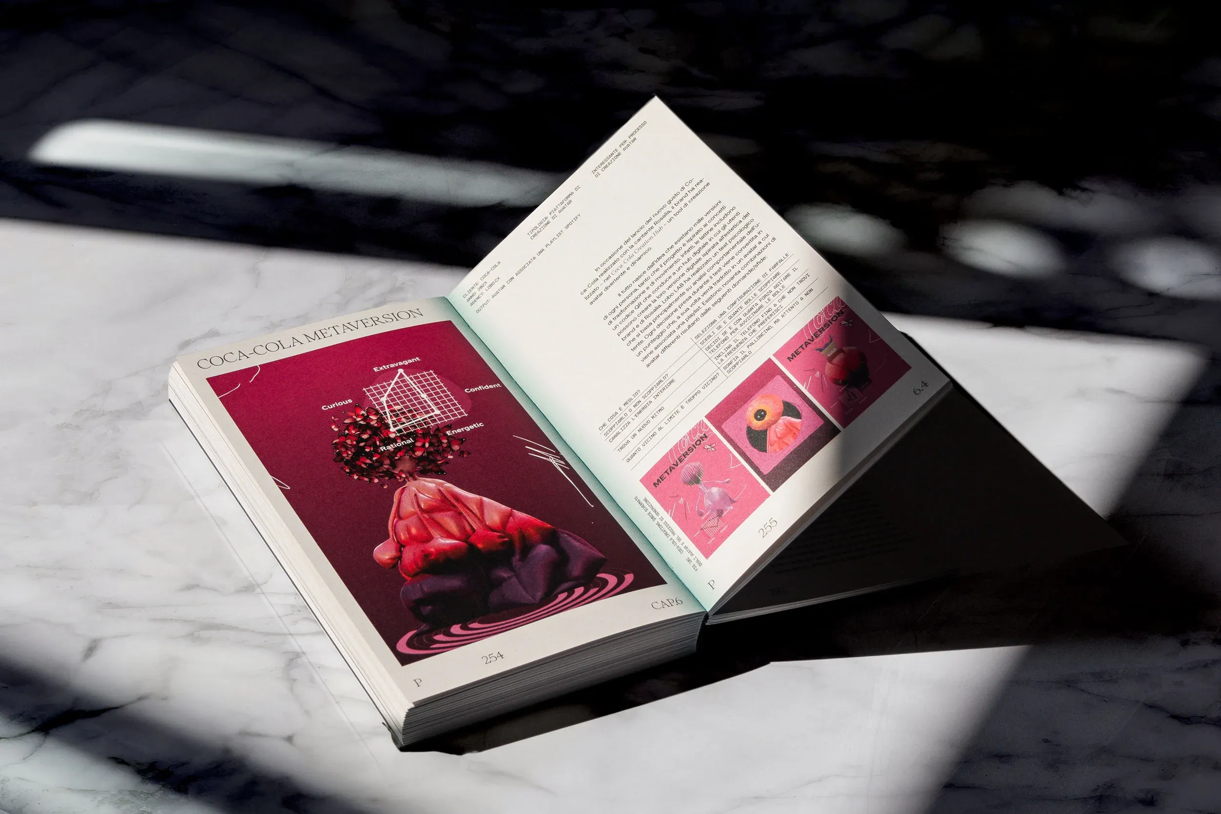 Open thesis showing Coca-Cola Metaversion project with branded characters