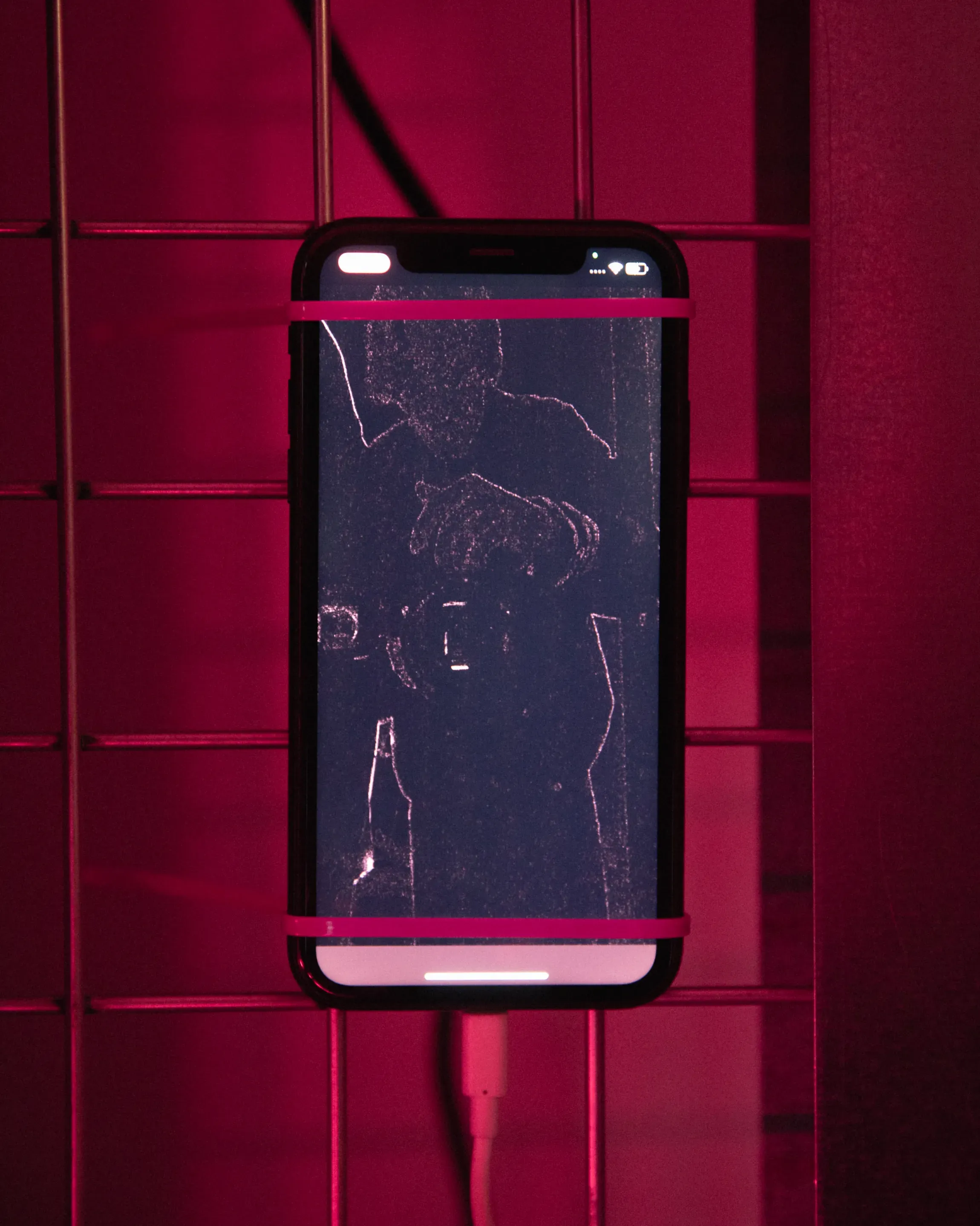 Detail of a movement sensor in Cartography of Entangled States interactive installation