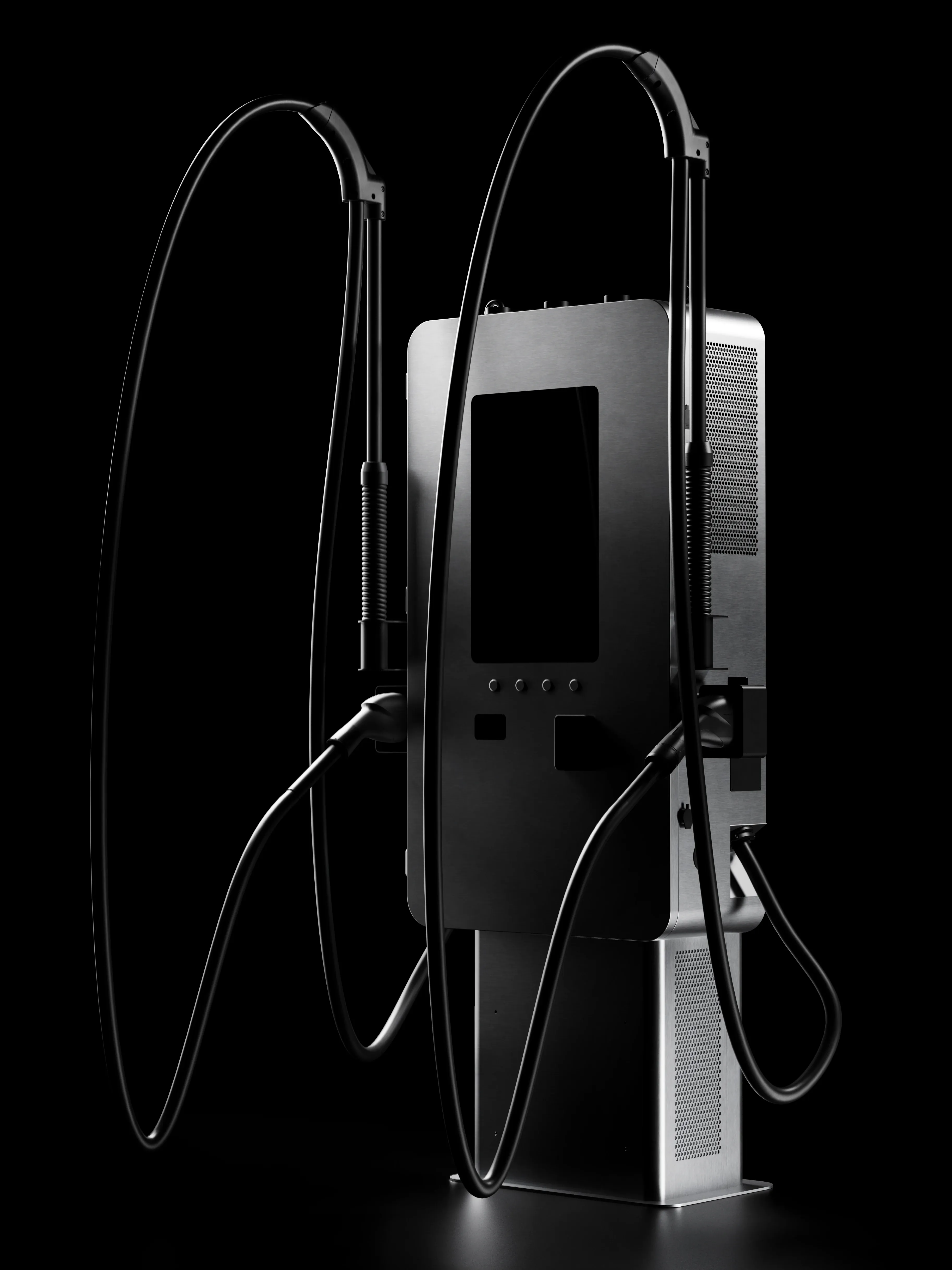 EVbee EV charger CGI product render, full unit with cable | Carlotta Bacchini