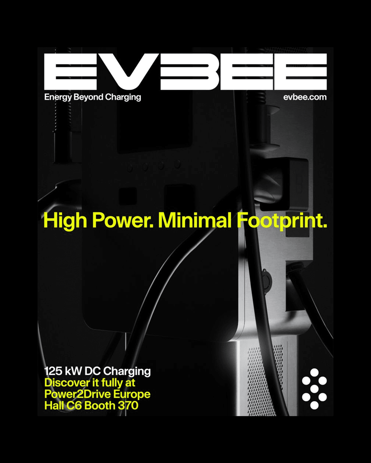 EVbee campaign visual, high power minimal footprint | Carlotta Bacchini