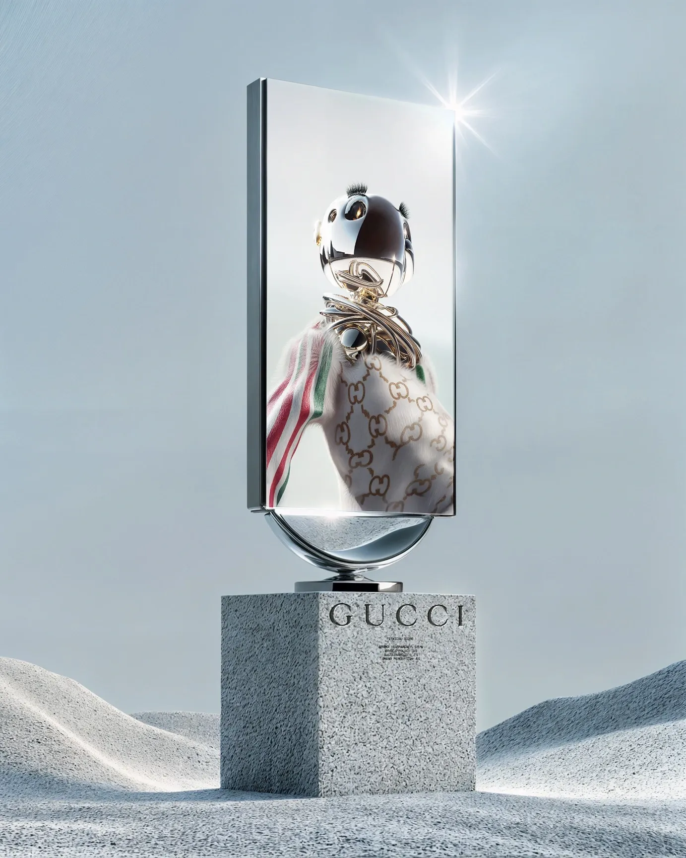 BRAND AFTERLIFE – AI-based visual experiment reimagining brand avatars in a speculative Metaverse by Carlotta Bacchini