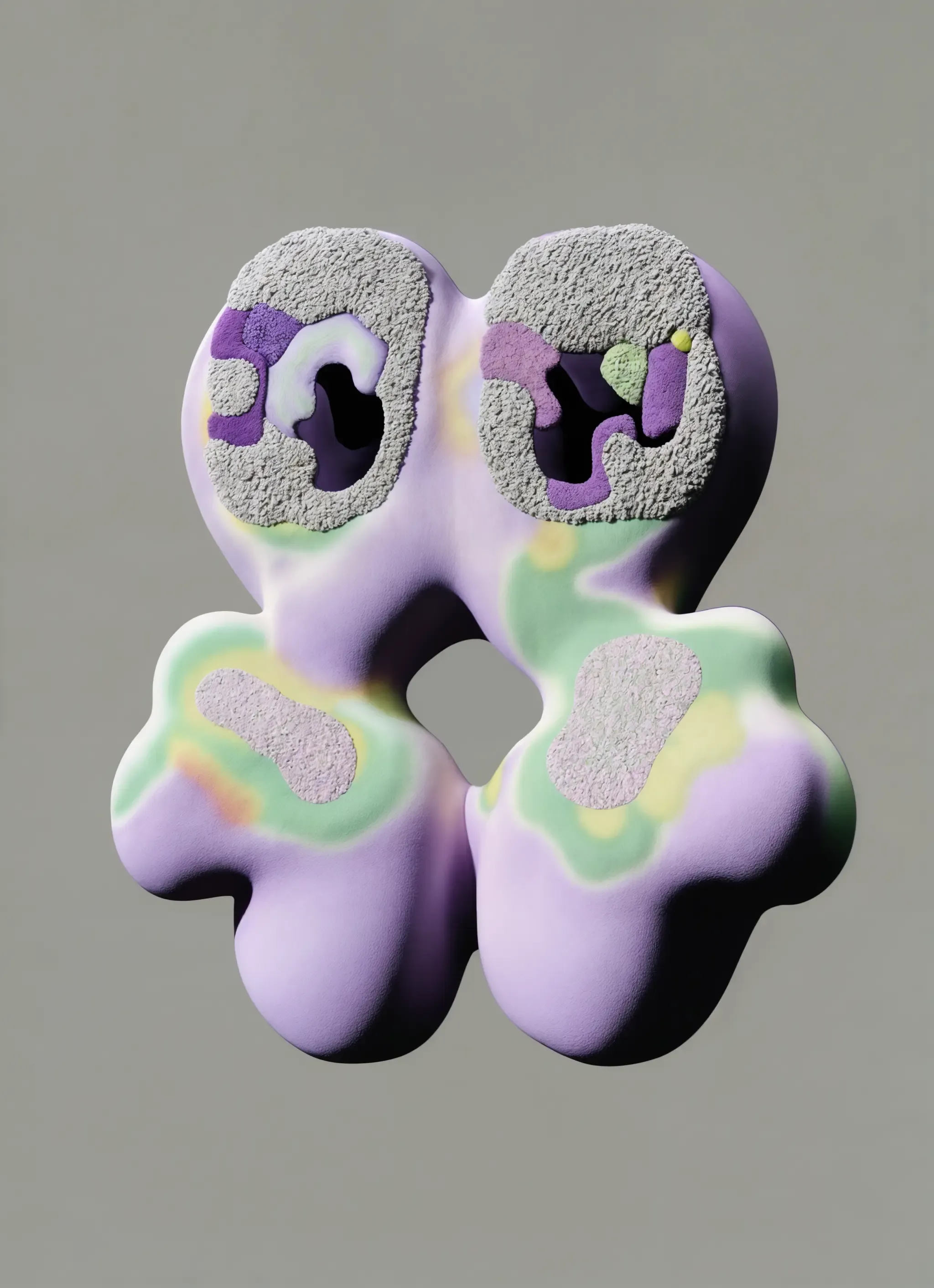 BIOMORPHIC COMPANIONS – Ambiguous AI-generated sculptural forms exploring digital materiality by Carlotta Bacchini
